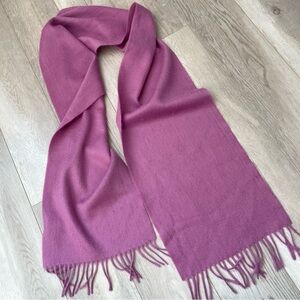 Cashmere Wool Scarf portolano rectangular knit womens Purple classic winter